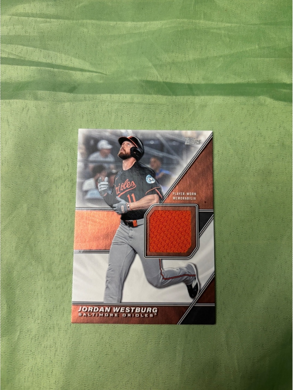 Jordan Westburg Baltimore Orioles Player-Worn Memorabilia 1/